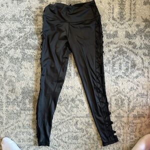Victoria's Secret Black Leggings with Side Detail